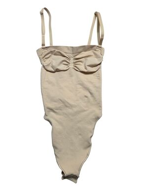 Skims Seamless Sculpt Strapless Bodysuit Clay Tan Small NWOT